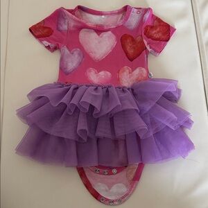 Posh Peanut Valentines Onesie Tulle Dress 18-24 months
